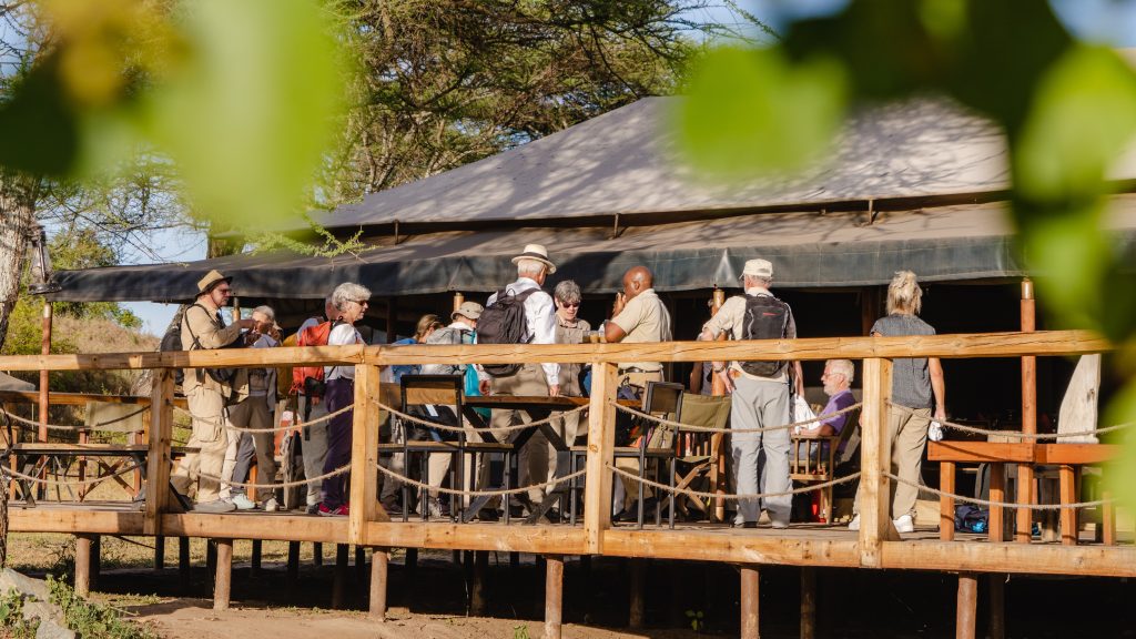 Baobab Central Camp Hiking Group on Terrace