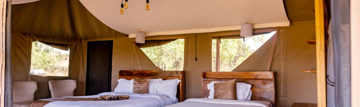 Bedroom in Baobabcamp Central Serengeti